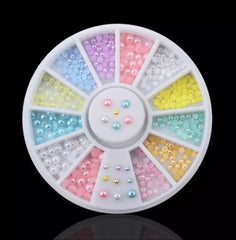 Perlen  für Nailart in 12 verschiedenen Pastel Farben