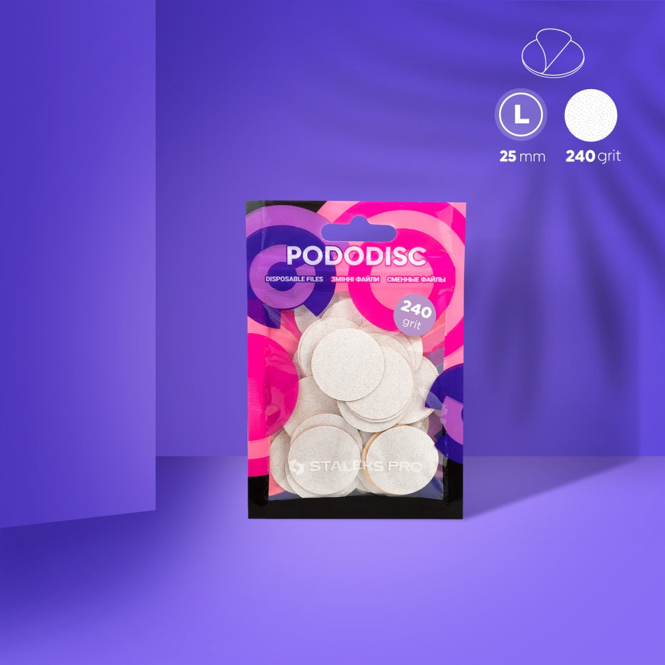 White replacement sandpaper for Podo Disc L PDF-25W grain 80-320 (50 pcs.) STALEKS PRO