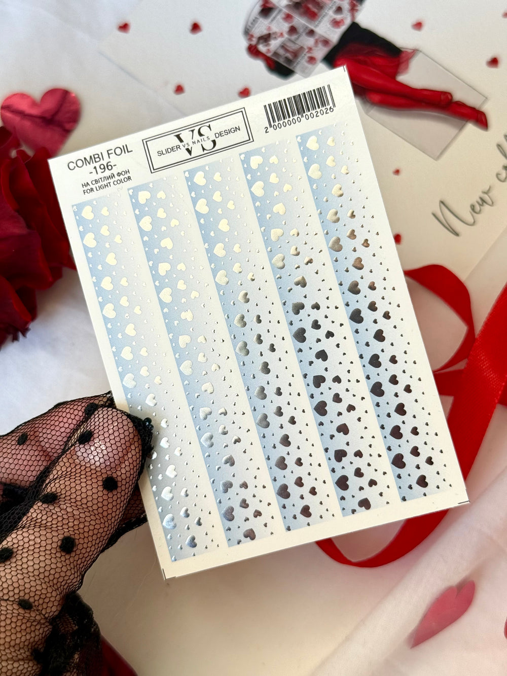 Slider with foil (water-soluble decals) by VS Nails 196 COMBI FOIL