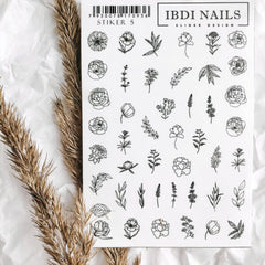 Дизайн стикера Stiker05 (водорастворимые наклейки) IBDI Nails