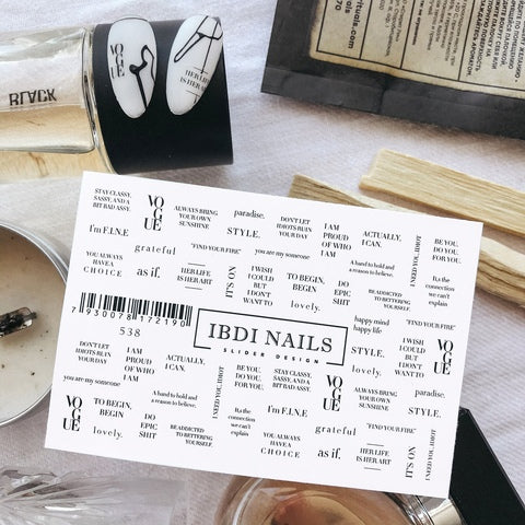 Sticker No. 538 by IBDI Nails