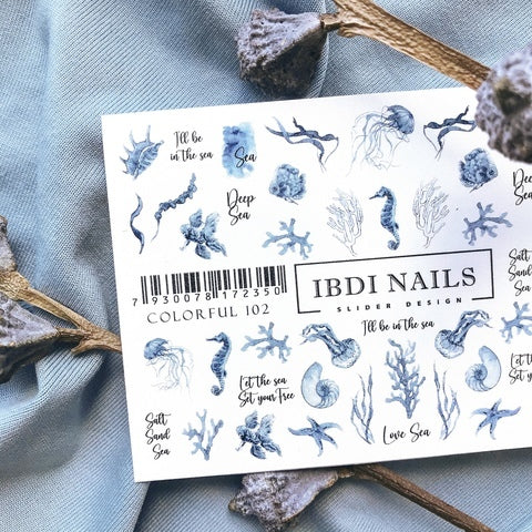 Sticker COLORFUL Nr. 102 von IBDI Nails