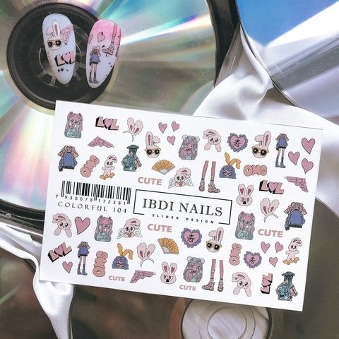 Sticker COLORFUL No. 104 from IBDI Nails