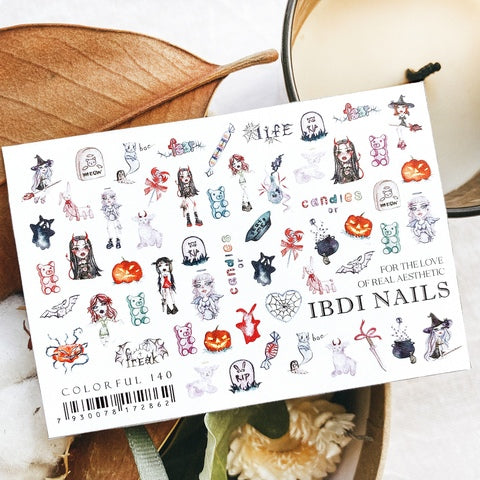 Sticker COLORFUL Nr.140 di IBDI Nails