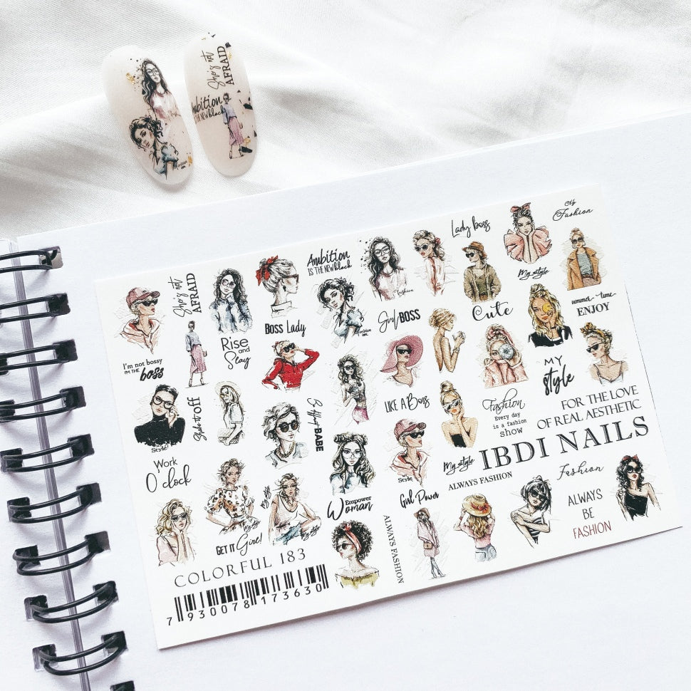 Sticker COLORFUL183 от IBDI Nails