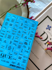 Design sticker AE69 di LAQUE (adesivi solubili in acqua)