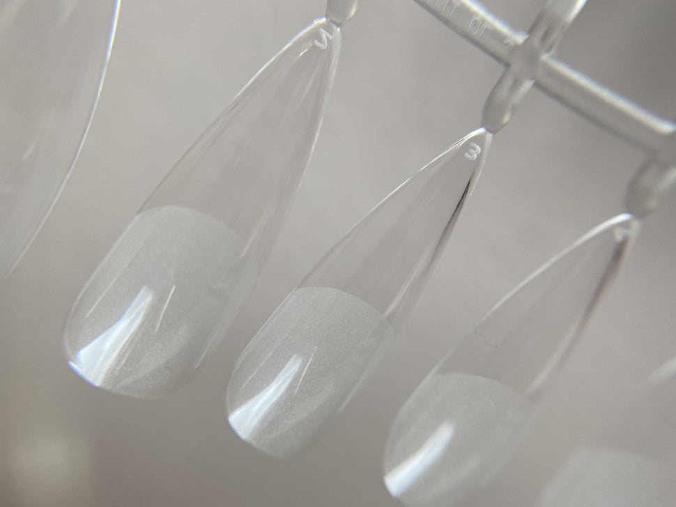 Gel nail tips clear Stilletto ultra thin elastic and stable 24 pcs.