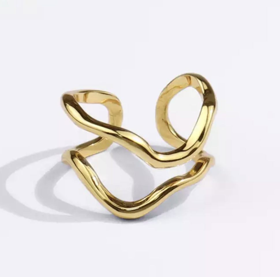 Anello da donna adatto per tutte le taglie in oro numero 10