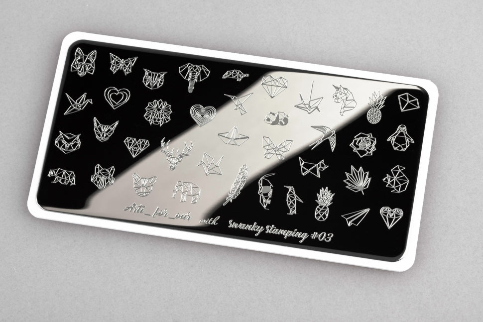 Stamping Plate Schablone arti for you Nr. 03 di Swanky