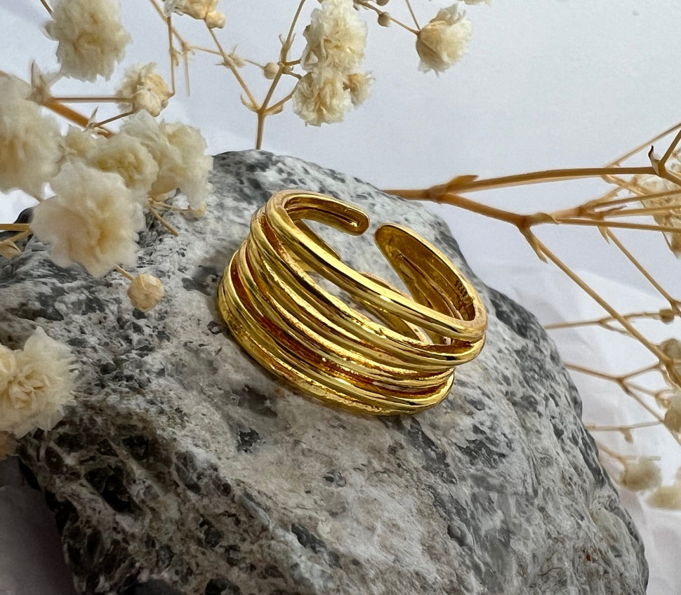 Anello da donna adatto per tutte le taglie in oro n. 13
