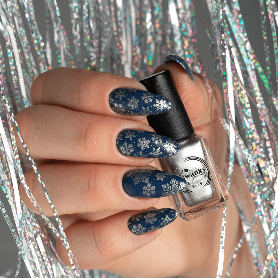 Stamping polish Nr. M126 grigio metallico di Swanky 6ml