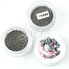 Caviar Beads Schwarz (Metall Mini Perlen) Gr. 0,6/0,8 mm