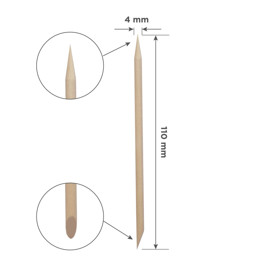 Maniküre Holzstäbchen (Rosenholz) (110 mm, 100Stück)