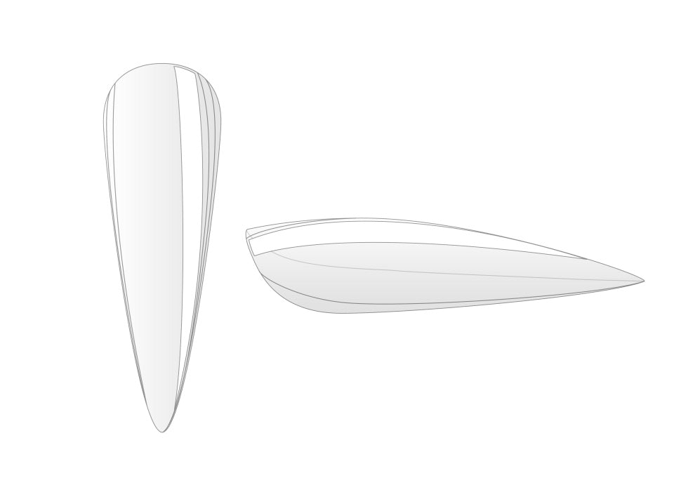 100/500 tip bags Gel X-tention Tips Stiletto XXL