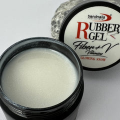 Rubber Gel Fiber+V – Glowing Snow 15ml-30ml von Trendnails TPO-Free