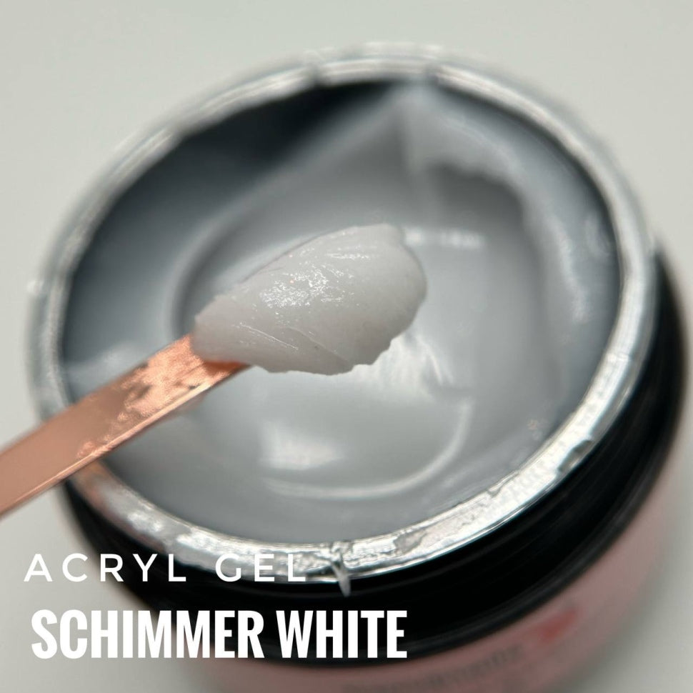 Soak-Off Acrylgel 15ml Tiegel – 'Shimmer White' von Trendnails  (TPO/HEMA-free)