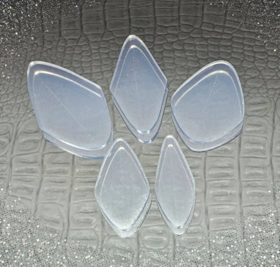 Set di forme in silicone per French ancorato per Dualtips MIX SET (adatto per tutte le forme e lunghezze) 5 pz.