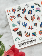 Sticker COLORFUL 214 von IBDI Nails