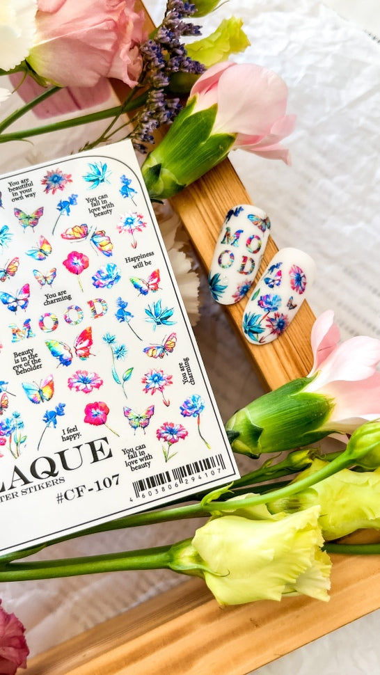 Slider with foil CF-107 (water-soluble stickers) from Laque
