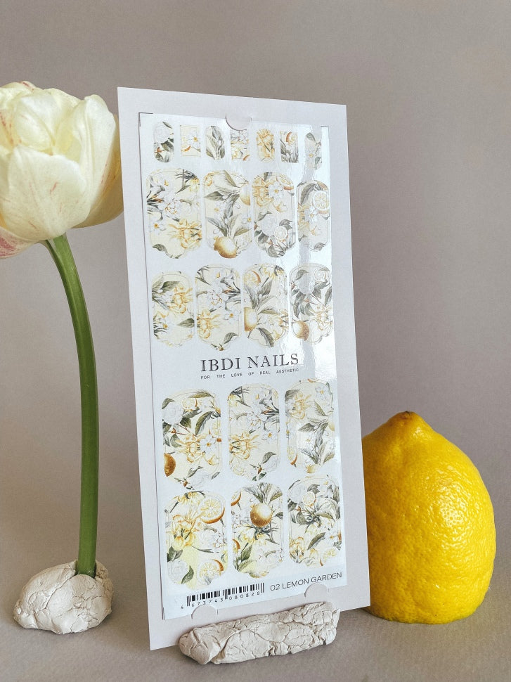 Nail Art Wrap 02 Lemon Garden by IBDI Nails