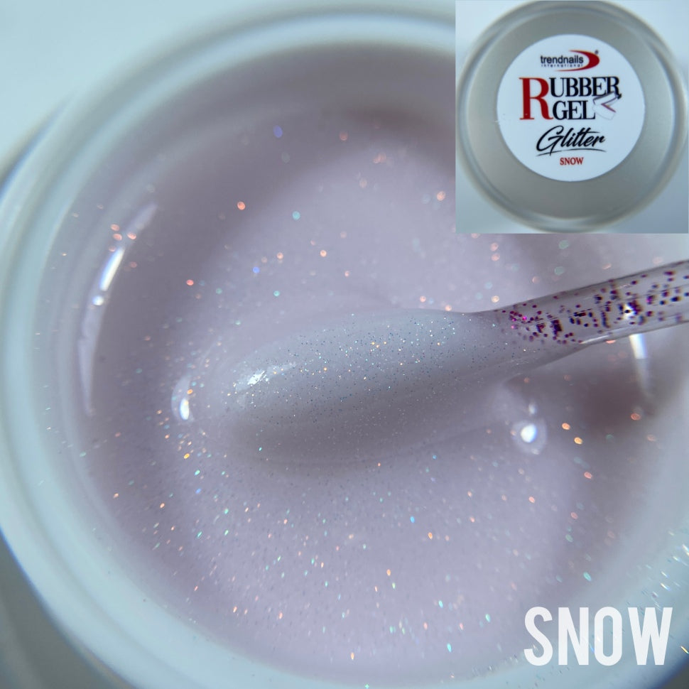 Rubber Gel Glitter 'Snow' 15ml by Trendnails