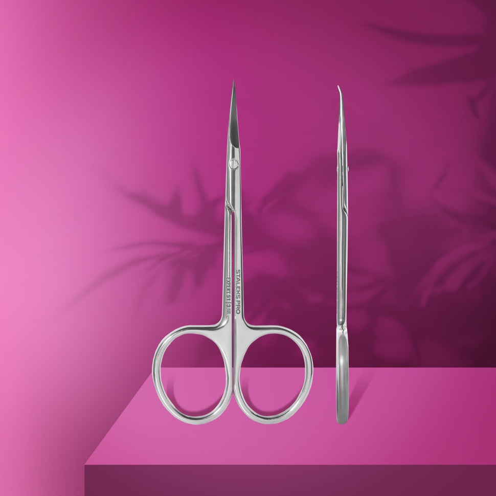 Forbice per cuticole con punta extra curva SE-51/3 STALEKS PRO EXPERT