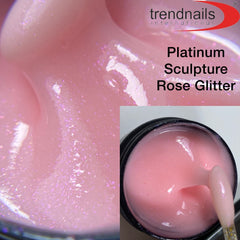 Platinum Sculpture Rose Glitter rose Thixotrop Aufbau-Gel milchig 5-30ml von Trendnails  (TPO/HEMA-free)