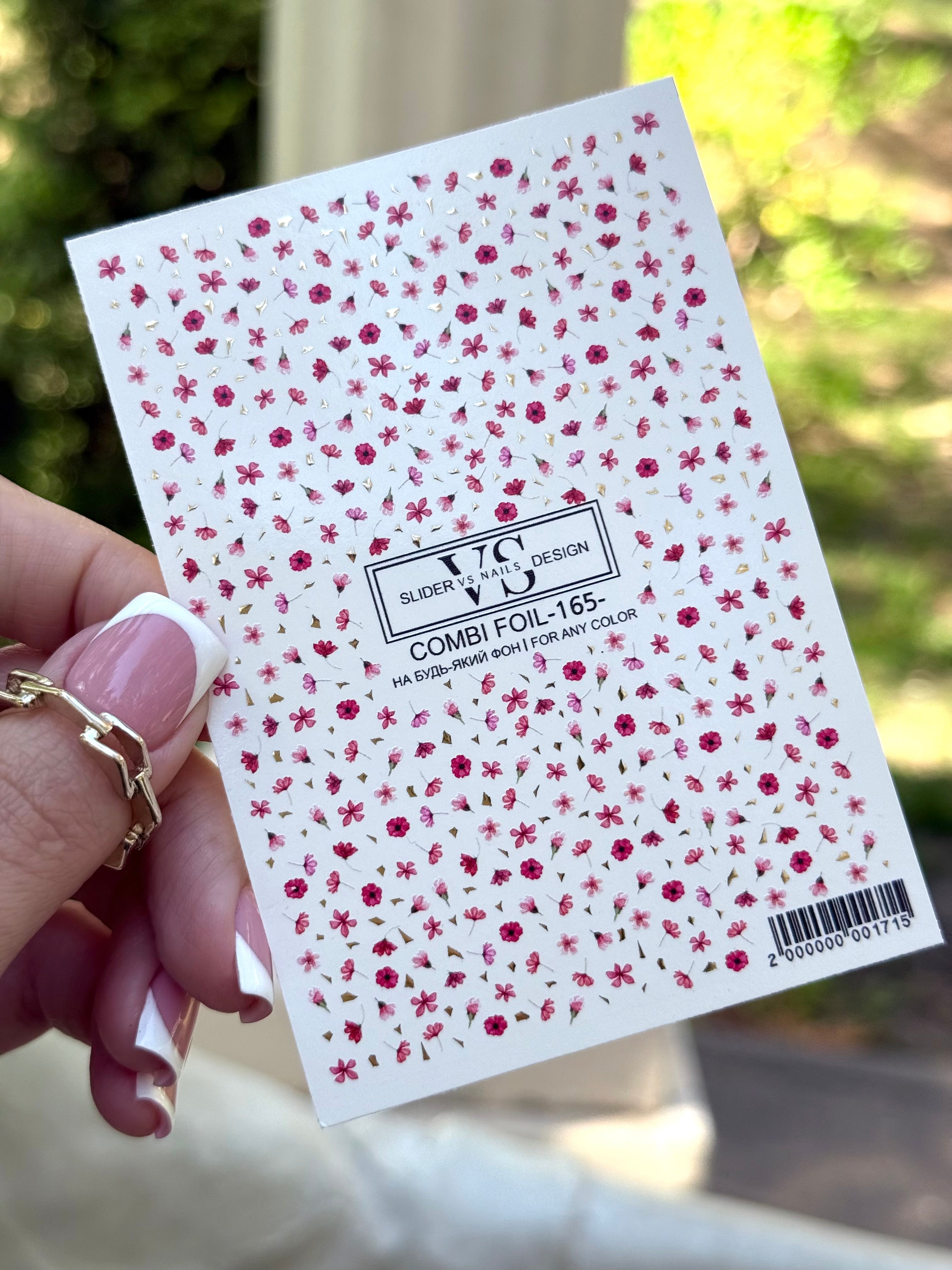 Slider mit Folie (Wasserlösliche Aufkleber) von VS Nails 165 COMBI FOIL