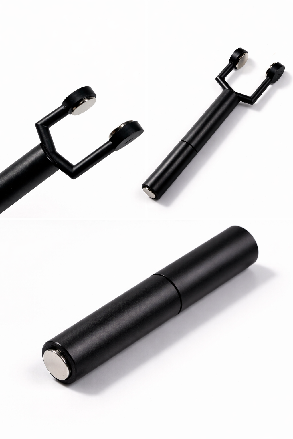 Doppelseitiges Magnet für Cateye Effekt schwarz (abnehmbar, Y-förmig)