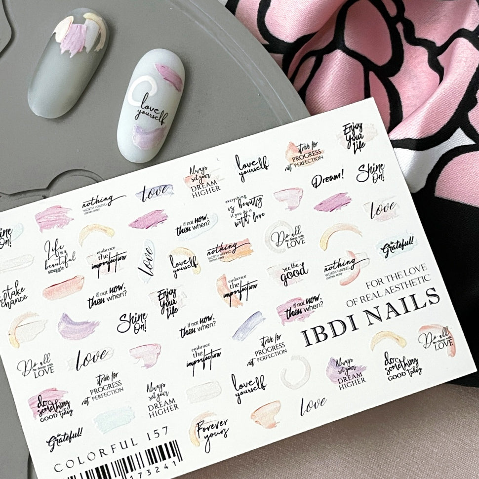 Sticker COLORFUL Nr.157 di IBDI Nails