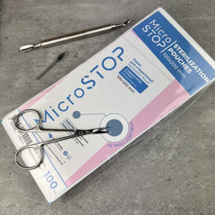 Sterilisationsbeutel 100 St. in 3 Größen weiß von MicroSTOP geeignet für Heißluftsterilisator und Autoklav