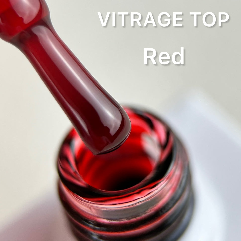 Vitrage Top Coat Red NO WIPE 10ml from Love My Nails
