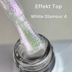 Effect Top Coat White Glam 4 NO WIPE 12ml von Love My Nails (TPO-free)