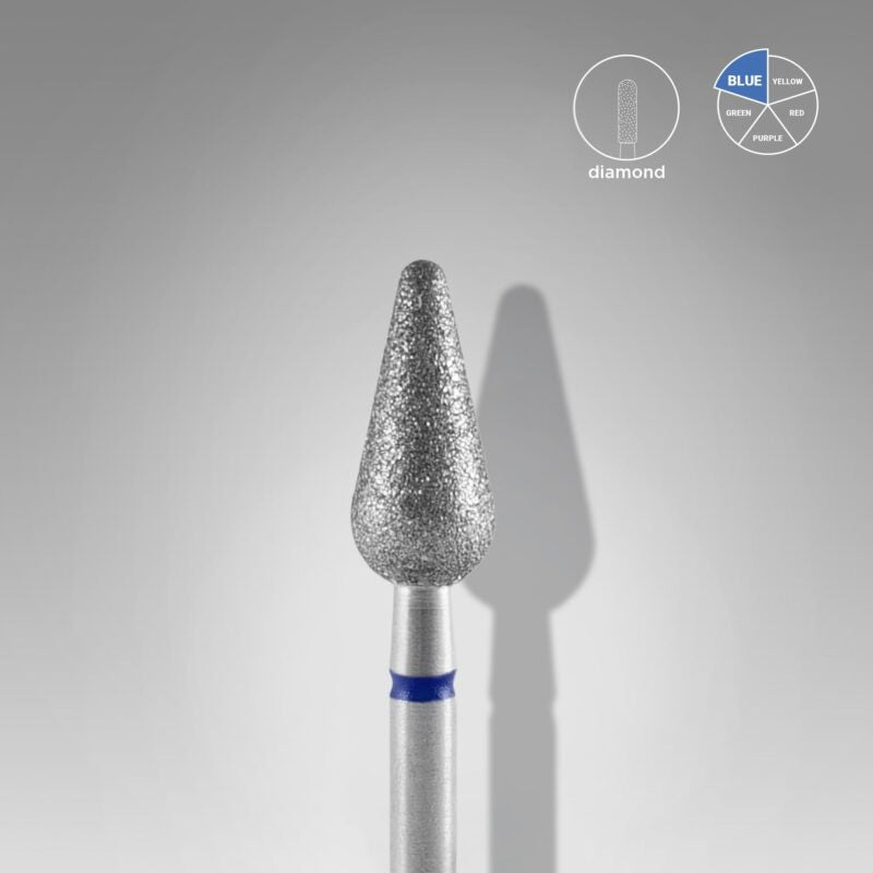Fresa a bulbo in diamante, bit medio (blu) 5mm parte di lavoro 12 mm di STALEKS