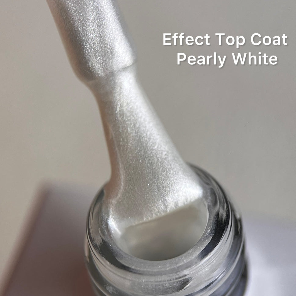 Effect Top Coat Pearly White NO WIPE 10ml from Love My Nails