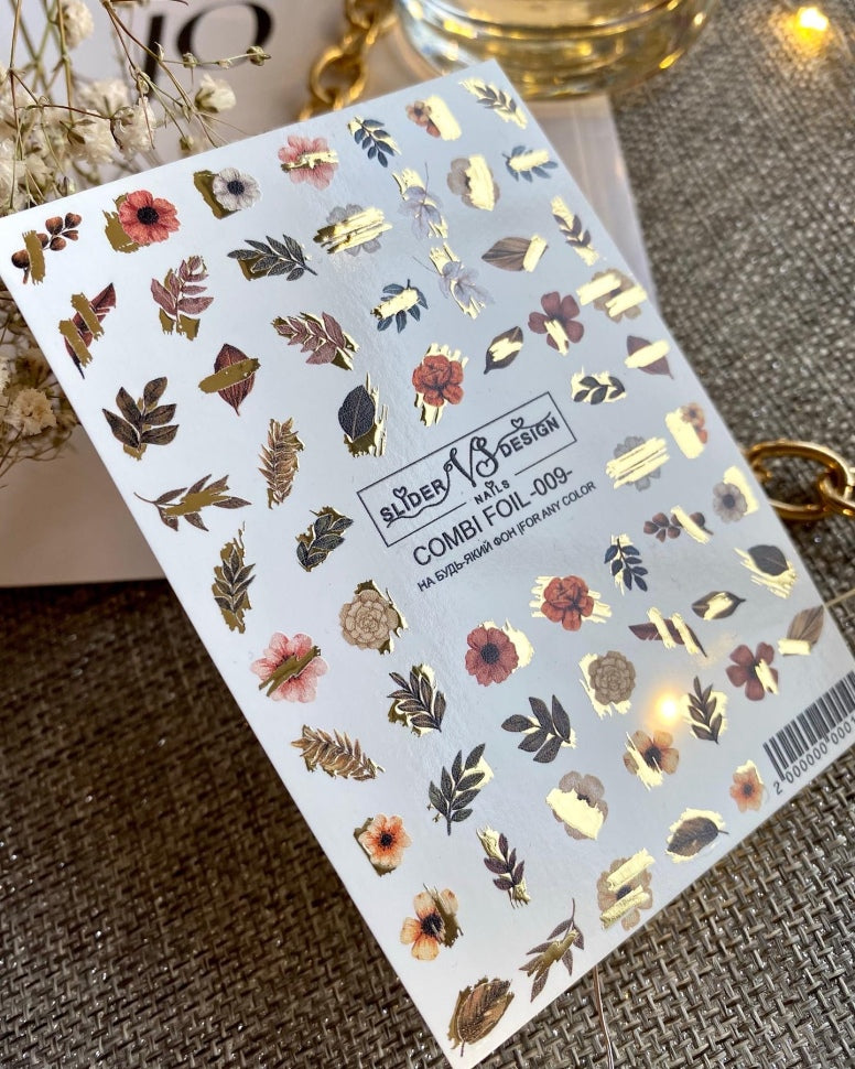 Slider with foil (water-soluble stickers) from COMBI FOIL 9