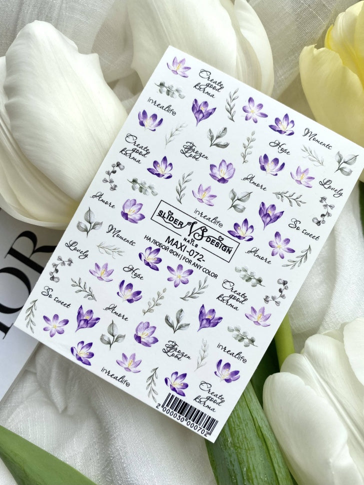 Slider maxi (adesivi a base d'acqua) 72 di VS Nails