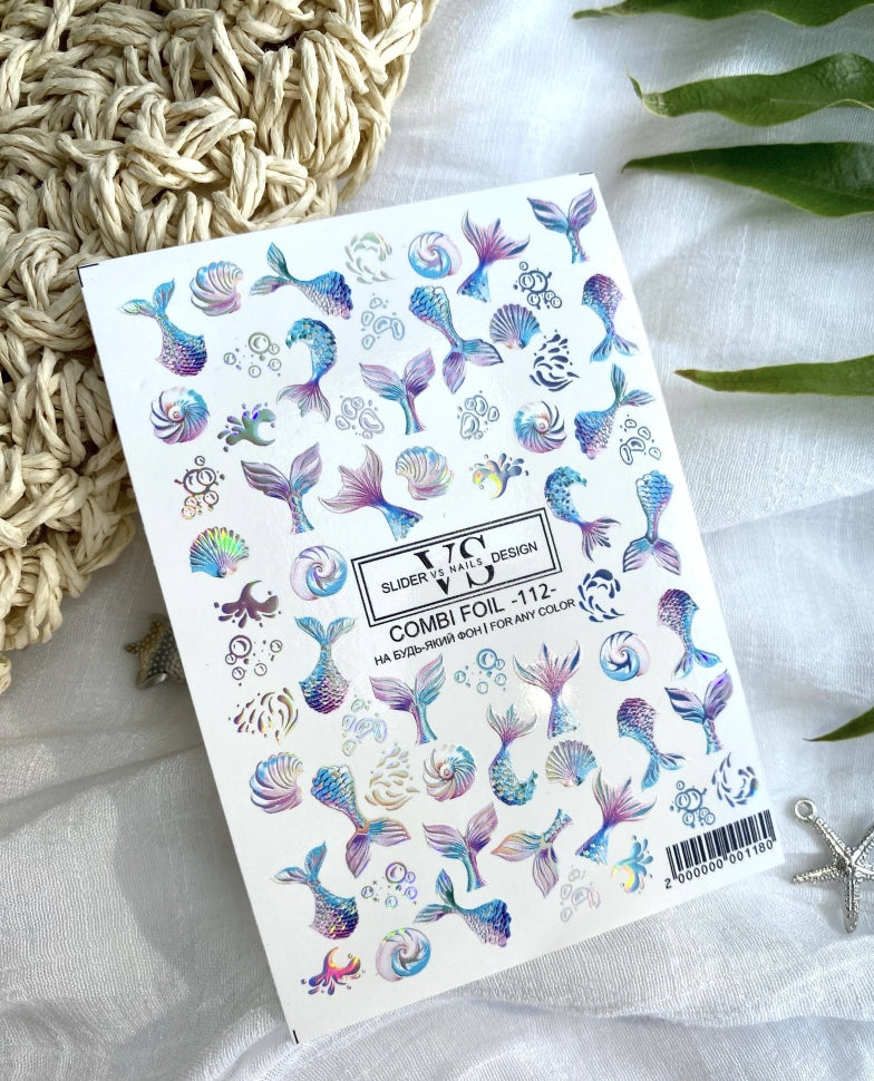 Slider mit Folie (Wasserlösliche Aufkleber) von VS Nails 112 COMBI FOIL