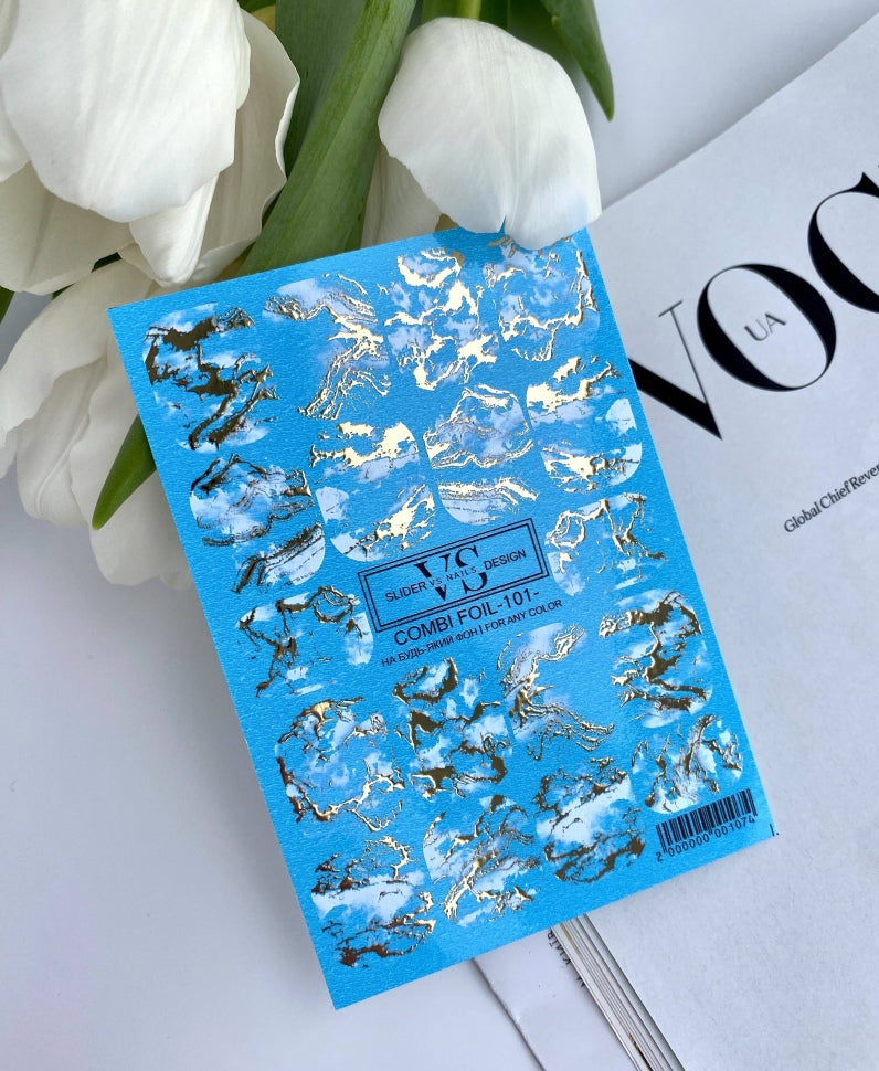 Slider with foil (water-soluble stickers) from VS Nails 101 COMBI FOIL