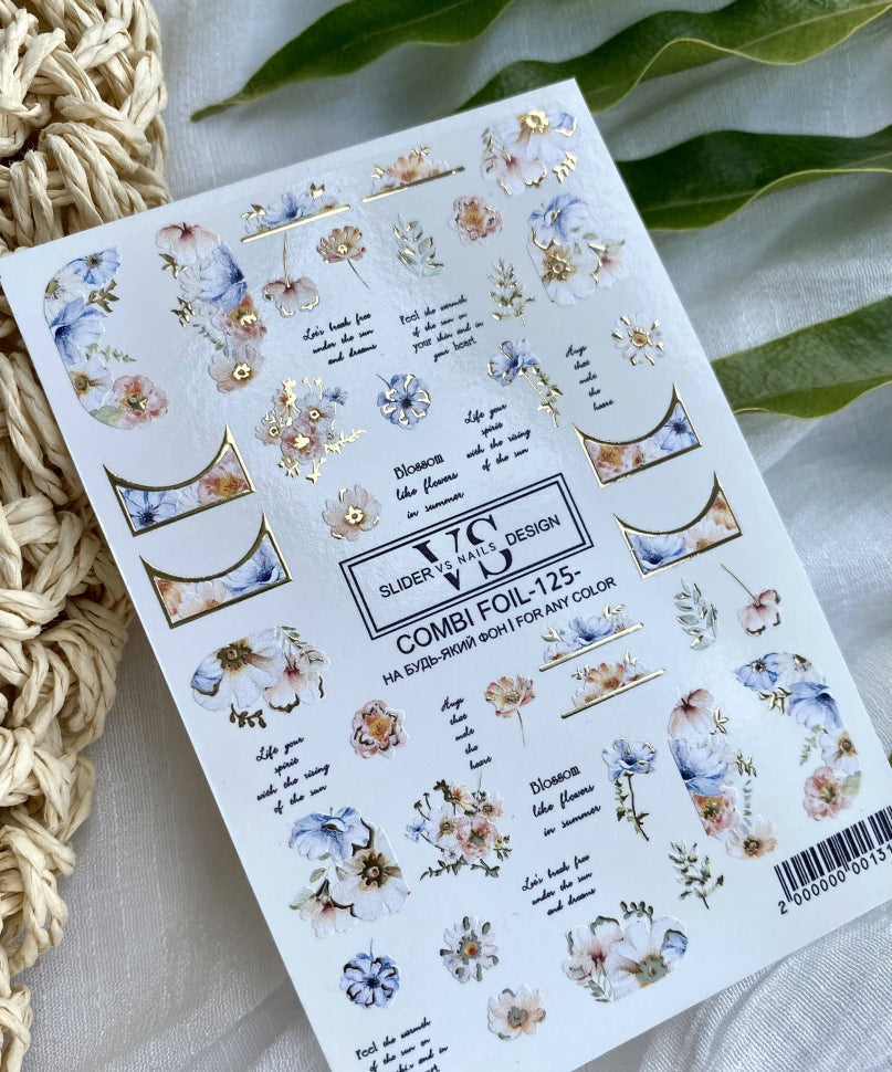 Slider with foil (water-soluble stickers) from VS Nails 125 COMBI FOIL