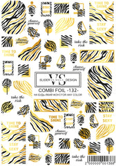 Slider mit Folie (Wasserlösliche Aufkleber) von VS Nails 132 COMBI FOIL