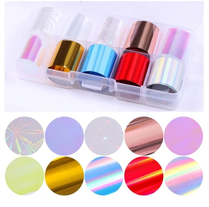 Foil set No.8 10 foils with different patterns