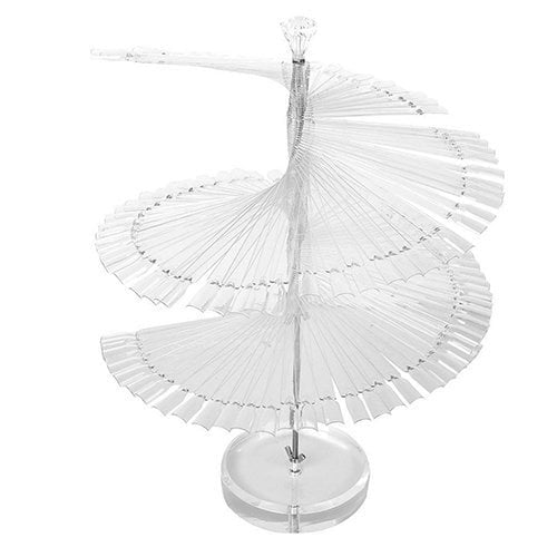 Presentation display (rotating spiral) transparent oval tips 120 pcs.