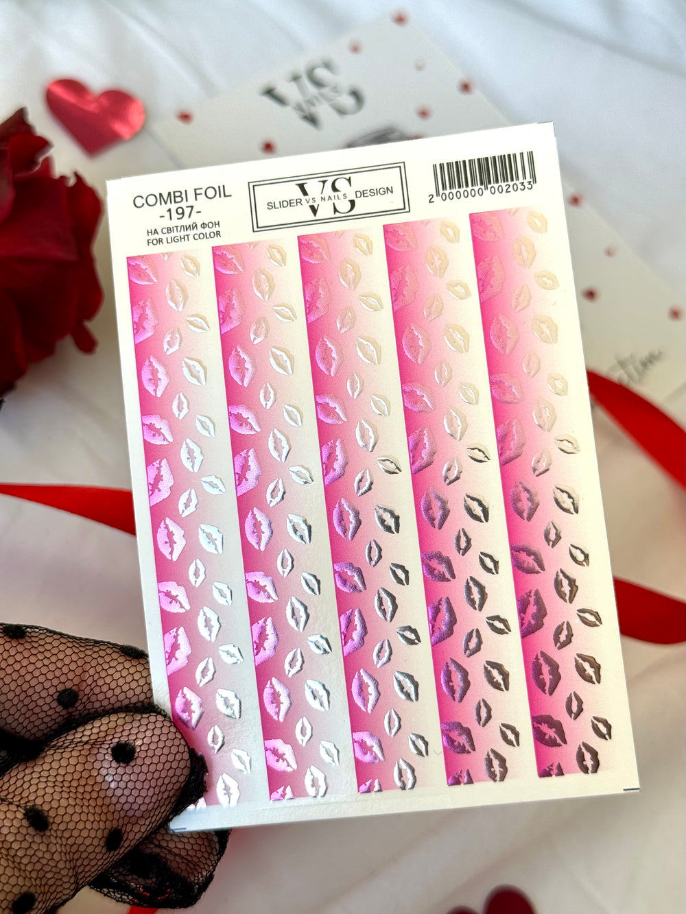 Slider mit Folie (Wasserlösliche Aufkleber) von VS Nails 197 COMBI FOIL