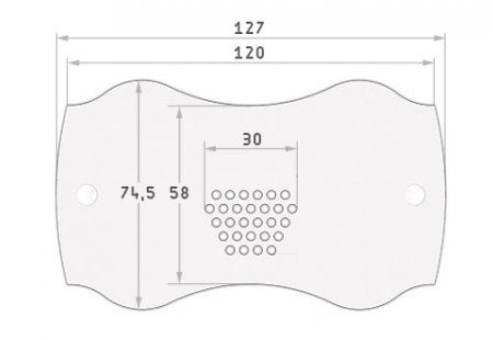 Table top 127 x 74.5 cm white (solvent-resistant)