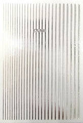 Sticker dehnbare Streifen silber LAQUE
