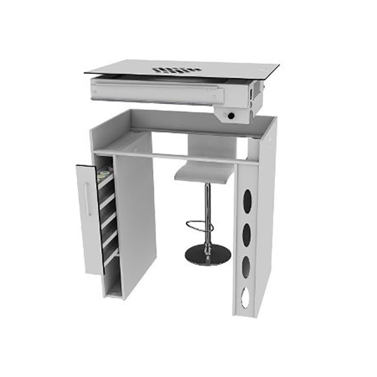 Nailbar with 5 narrow shelves