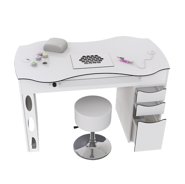 Nail table with 3 drawers below the table top model 'FantasTisch'