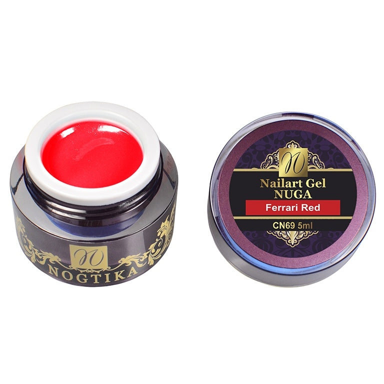 Nailart Color Gel NUGA (without sweat layer) 'Ferrari Red'
