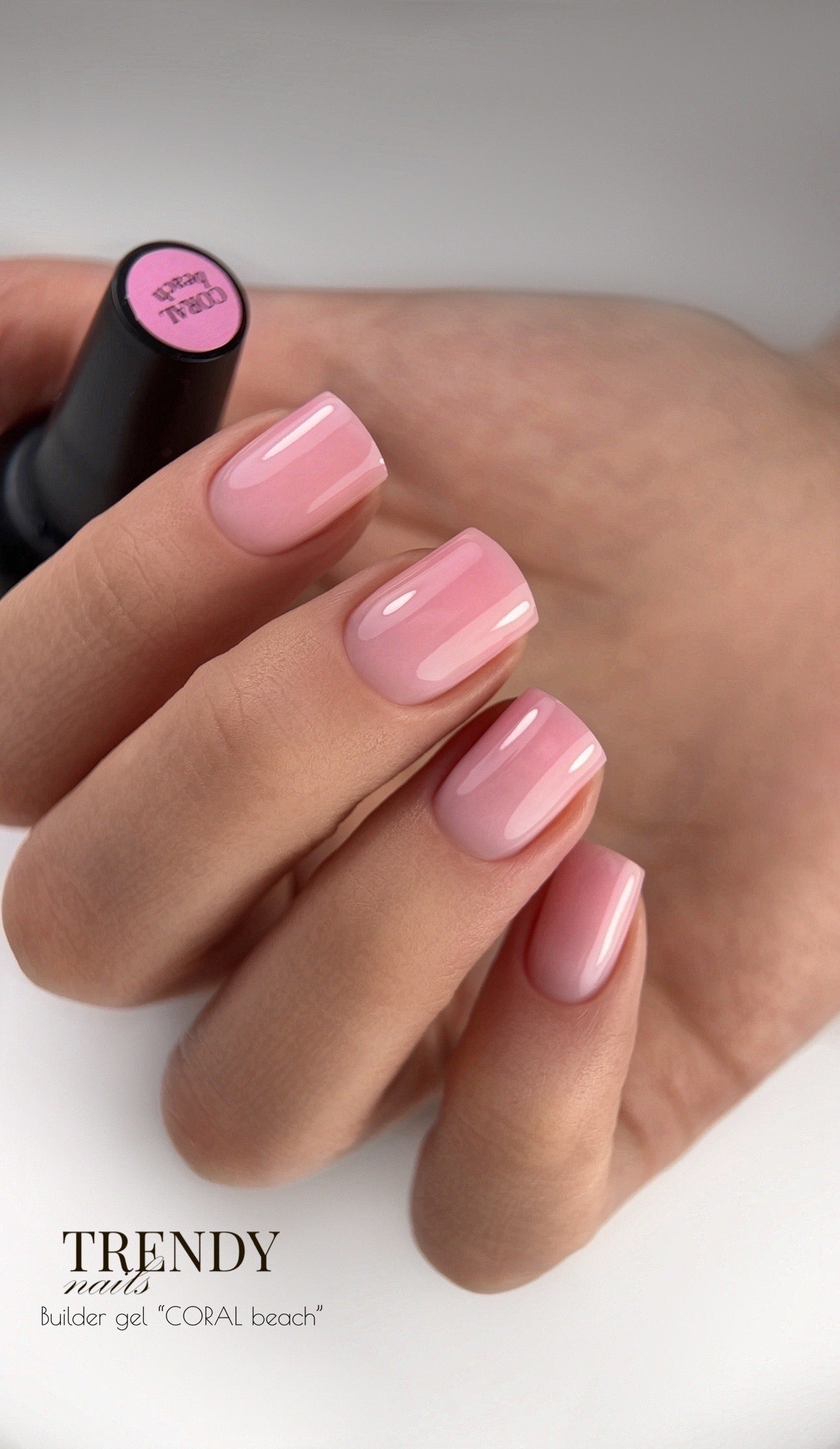 Builder Gel in der Flasche oder im Tiegel Beach Coral von Trendy Nails 10ml-30ml (TPO-frei)
